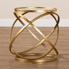 Baxton Studio Desma Glam and Luxe Gold Finished Metal and Mirrored Glass End Table 177-11195-Zoro